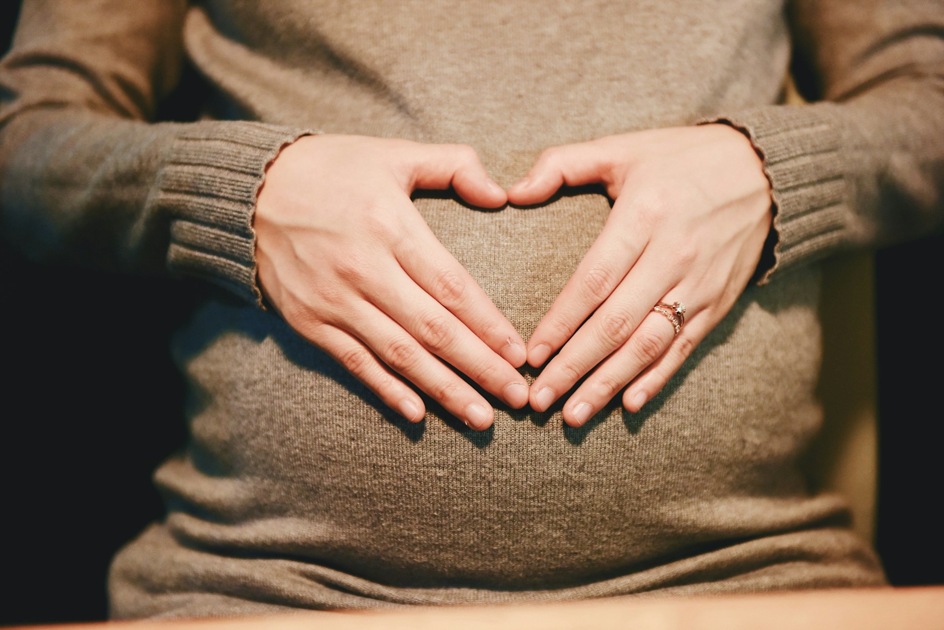 A pregnant woman getting ready to go to the hospital to give birth